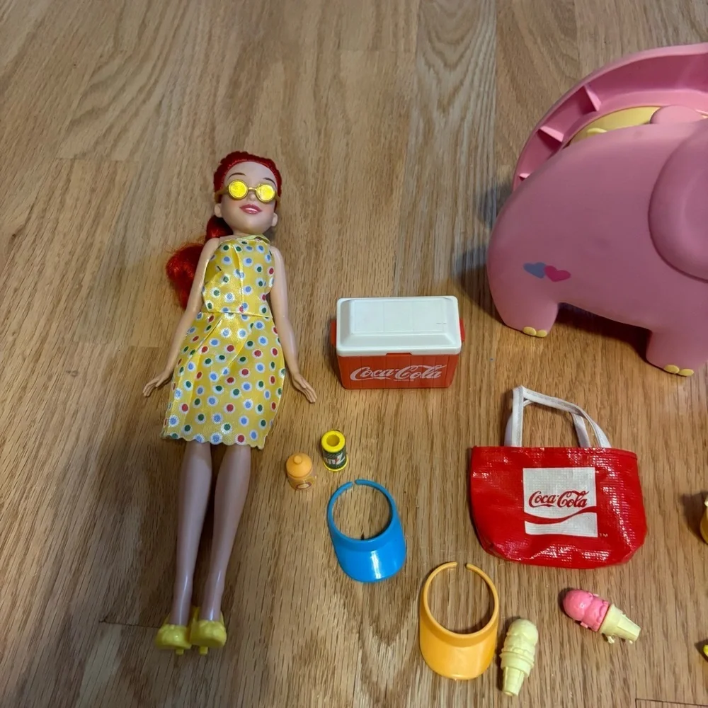 Barbie Vintage Coca Cola Cooler Bag Summer Set Heart Family Sunshine Fun